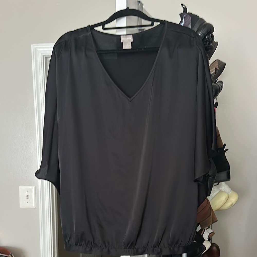 Chico's Black Dolman sleeve Blouse